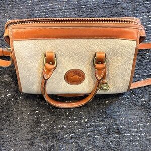 Dooney & Bourke Tan and Cream Crossbody Bag